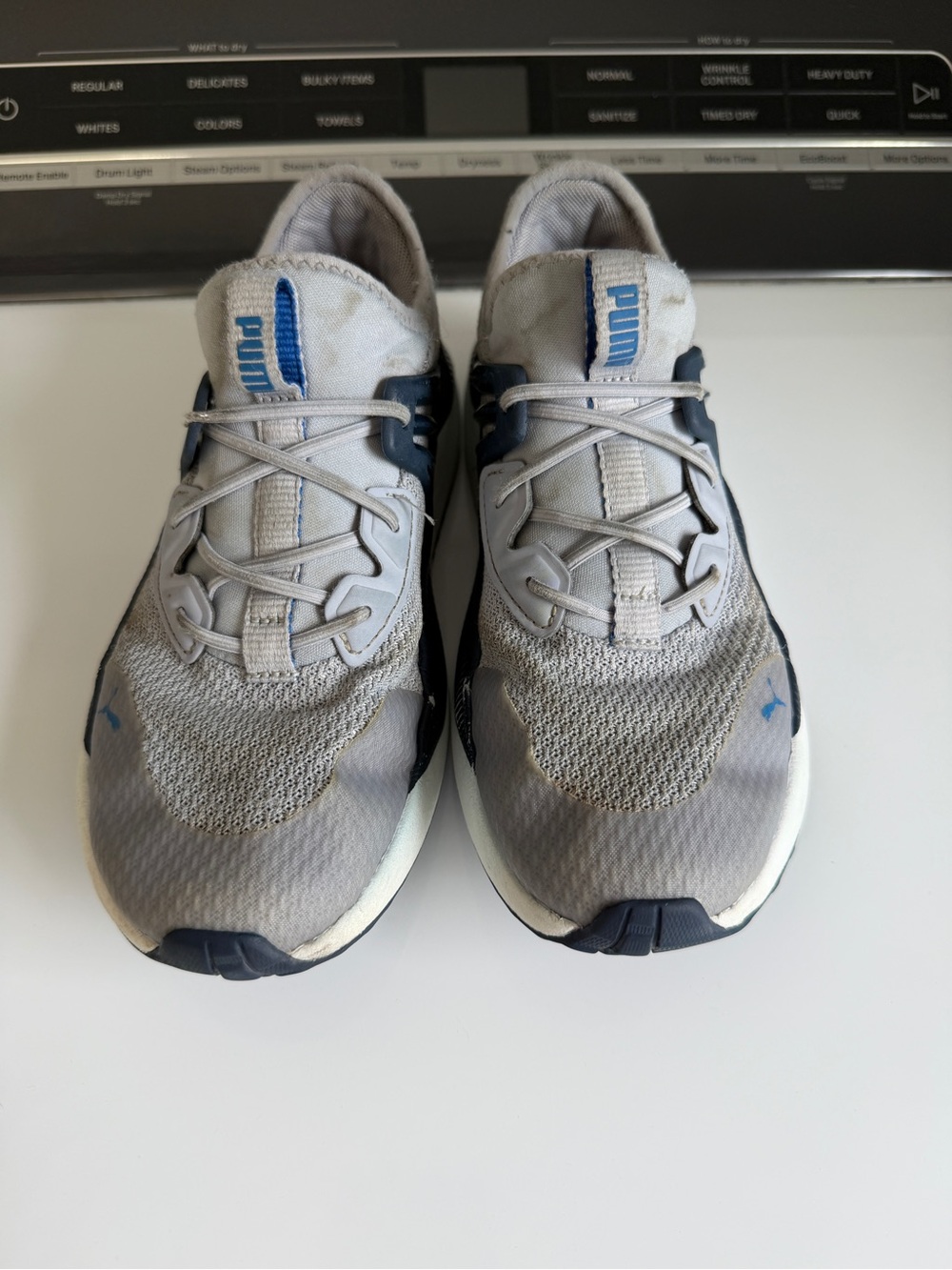 Puma Kids Grey and Navy Athletic Sneakers
